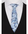 Henk ter Horst | Cravatta azzurra con stampa paisley floreale blu