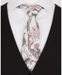 Henk ter Horst cravatta 100% cotone con stampa di rami floreali antichi rosa antico