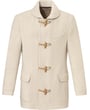 Weis | Cappotto stile duffle | Alamari | Collo sciallato | Tasche con patta | Beige melange