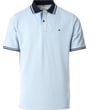 Redmond big men polo da uomo in cotone bicolore mélange azzurro
