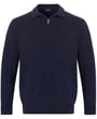 Pre End Maglione 100% cotone con zip a maglia fine Blu scuro