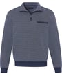 Maglione troyer blu melange | motivo spina di pesce | taschino con zip | Chris Cayne