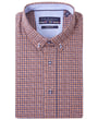 R.B. Boston - Camicia a maniche lunghe con stampa Ruggine, marrone, dal taglio moderno