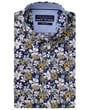 R.B. Boston regular fit 100% cotone camicia a maniche corte con stampa Blu scuro
