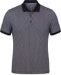 Polo stretch stampa a quadretti Baileys azzurro