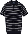 Polo a maglia fine a righe Baileys blu scuro