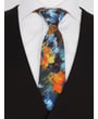 Henk ter Horst cravatta 100% cotone con stampa a macchie acquarello sfumate arancione
