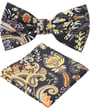 Henk ter Horst papillon 100% cotone con stampa paisley nero