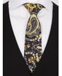 Henk ter Horst cravatta 100% cotone con stampa paisley a fiori nero