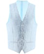 Gilet da cerimonia, cravatta e pochette jacquard azzurro