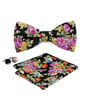 Set papillon, pochette, gemelli
